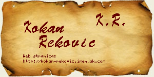 Kokan Reković vizit kartica